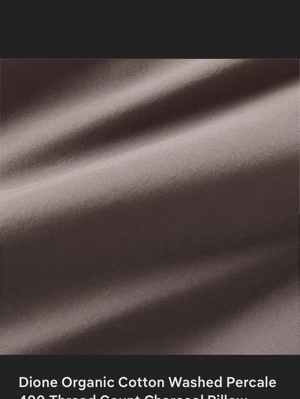 NWT CB2 Dione Organic Cotton Washed Sheet Set - Chatcoal
